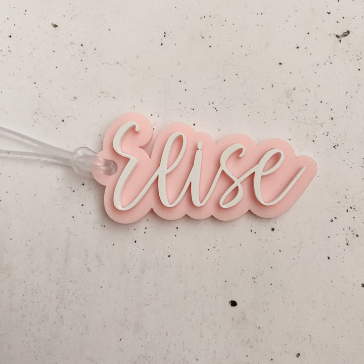 Double Layered Acrylic Personalised Bag Tags
