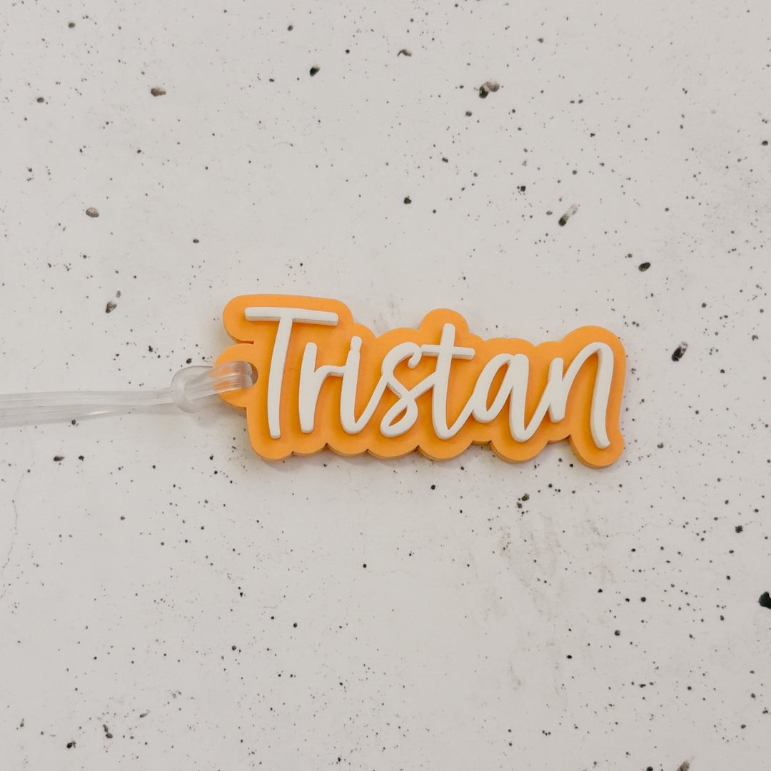 Double Layered Acrylic Personalised Bag Tags