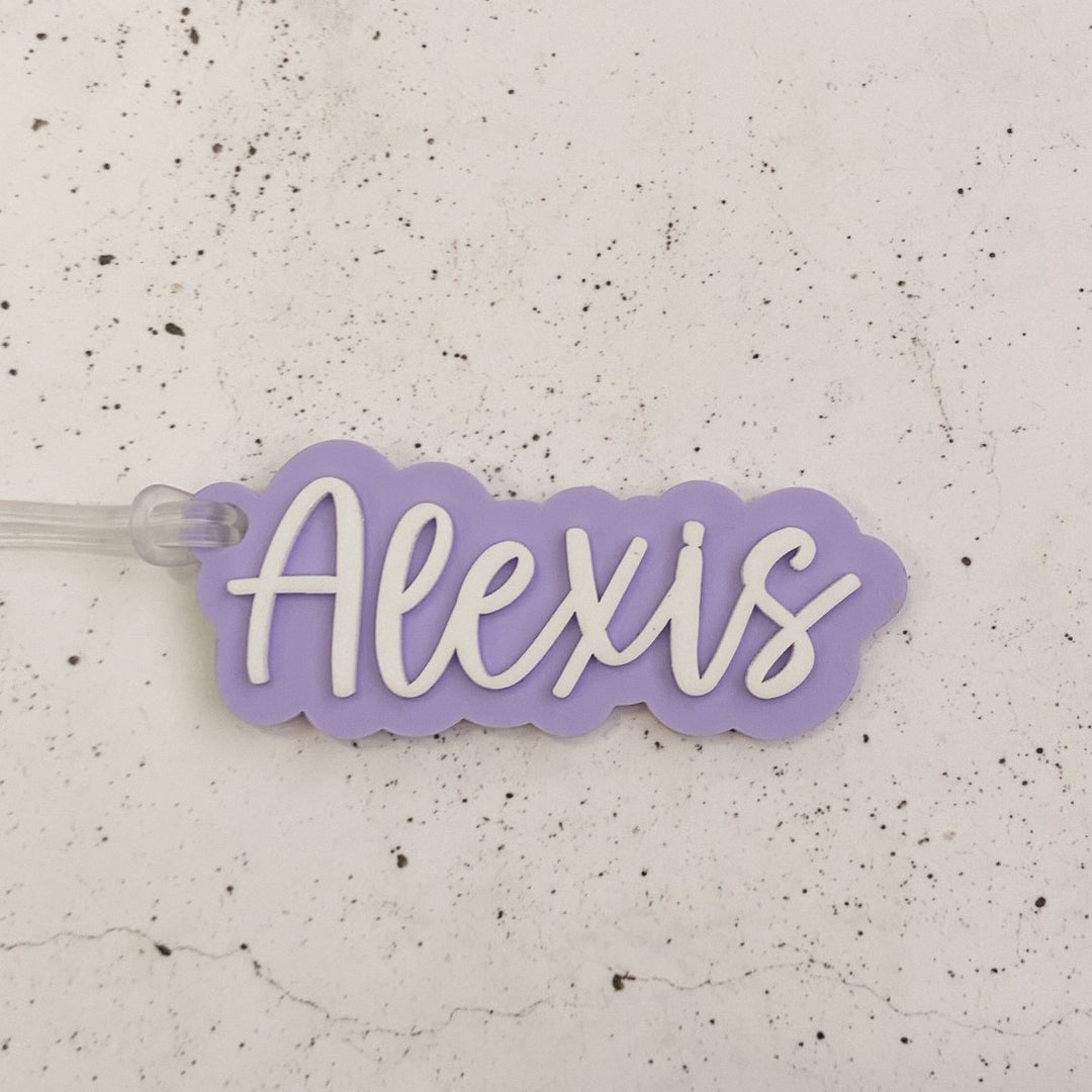 Double Layered Acrylic Personalised Bag Tags