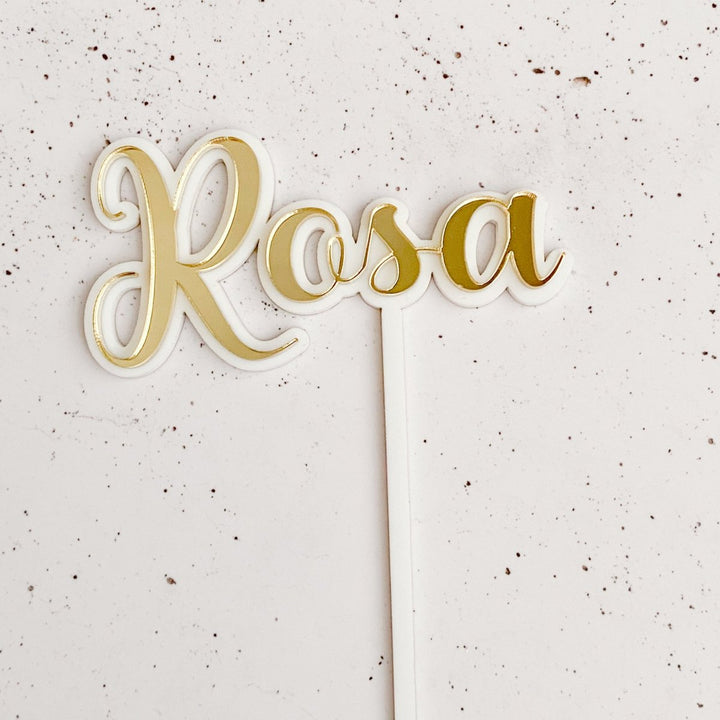 Double Layered Name Cake Topper - 3d design acrylic cake decor