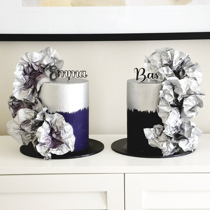 Double Layered Name Cake Topper - 3d design acrylic cake decor