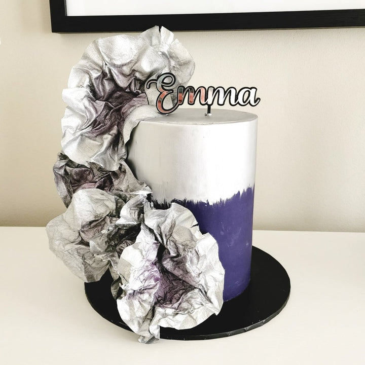 Double Layered Name Cake Topper - 3d design acrylic cake decor