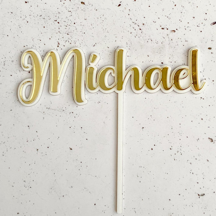 Double Layered Name Cake Topper - 3d design acrylic cake decor