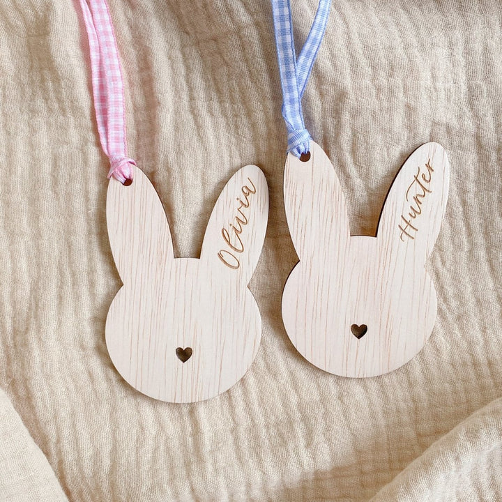 Personalised Easter Bunny Gift tag or Ornament - Perfect keepsake for a new baby first Easter
