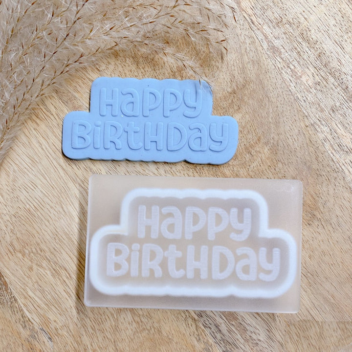 Happy Birthday Fun Cookie Cutter & Raised Stamp