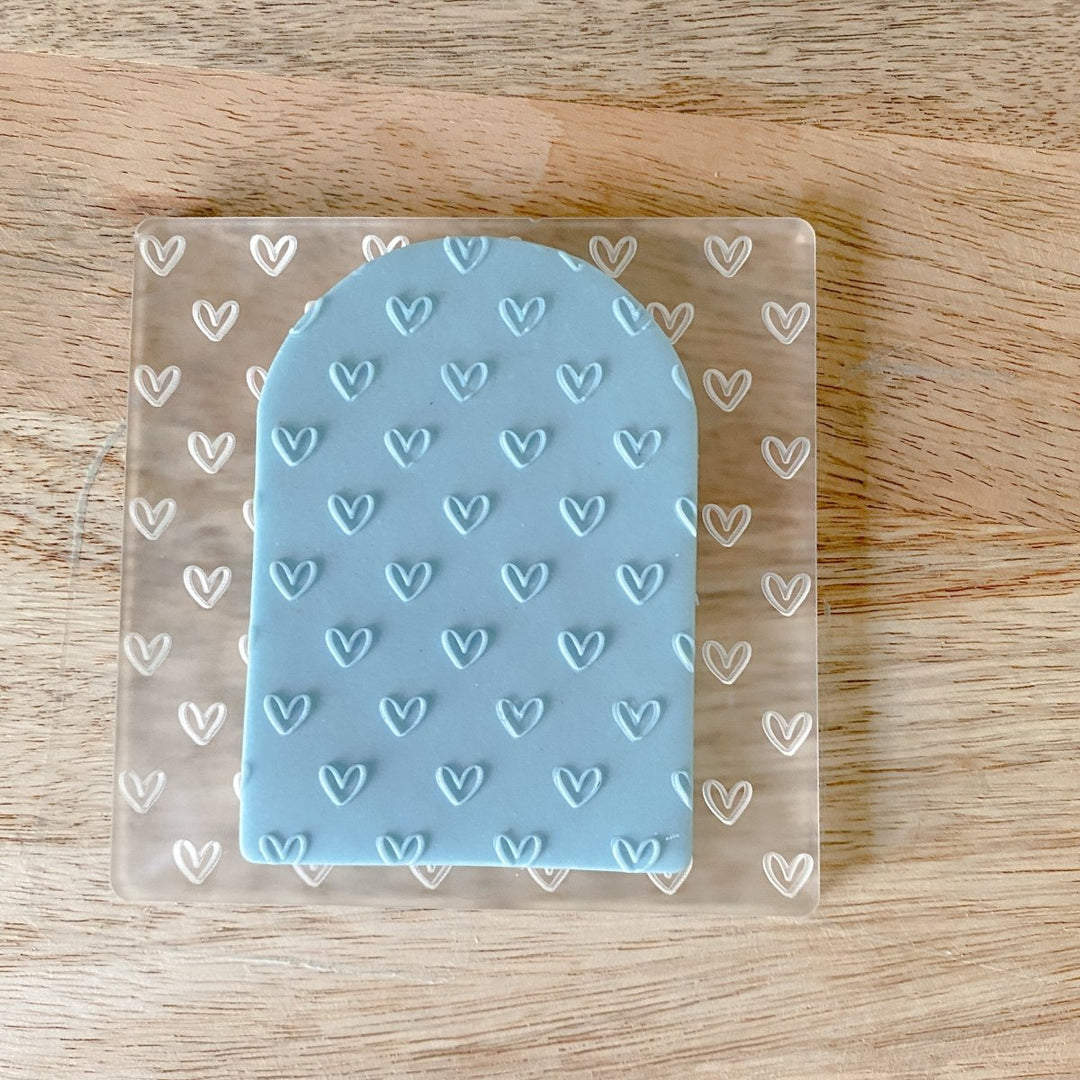 Heart Acrylic Cookie Texture Debosser