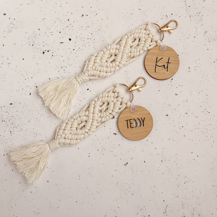 Macrame Personalised Name Keyring