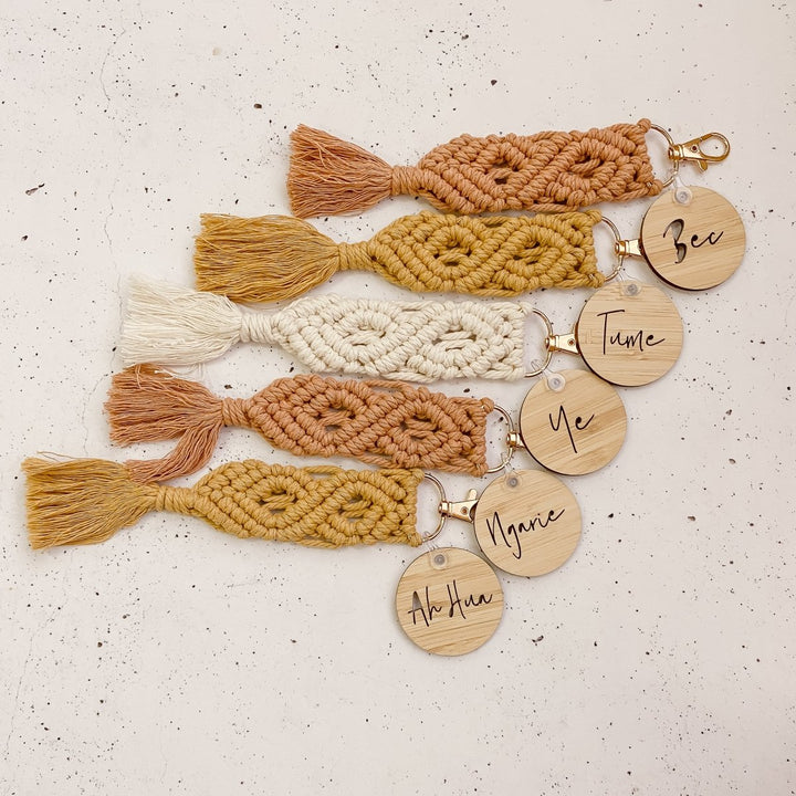 Macrame Personalised Name Keyring