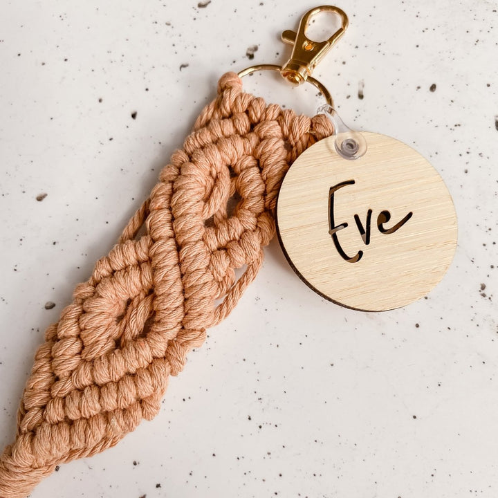 Macrame Personalised Name Keyring