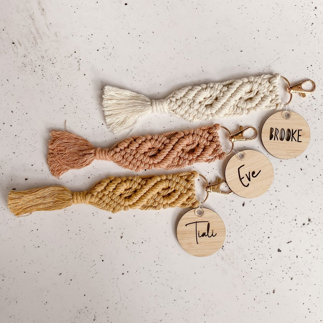 Macrame Personalised Name Keyring
