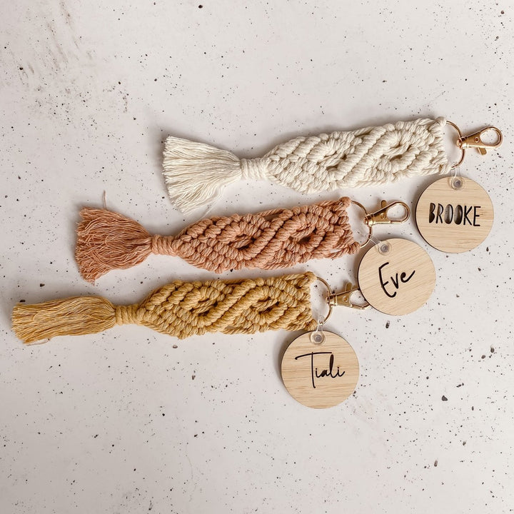Macrame Personalised Name Keyring