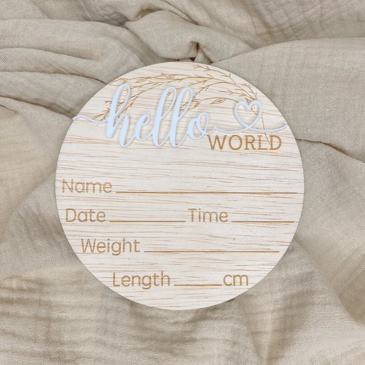 New Baby Announcement Disc for Hospital Pictures