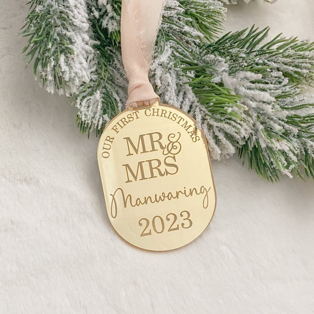 Our First Christmas Ornament for Newlyweds