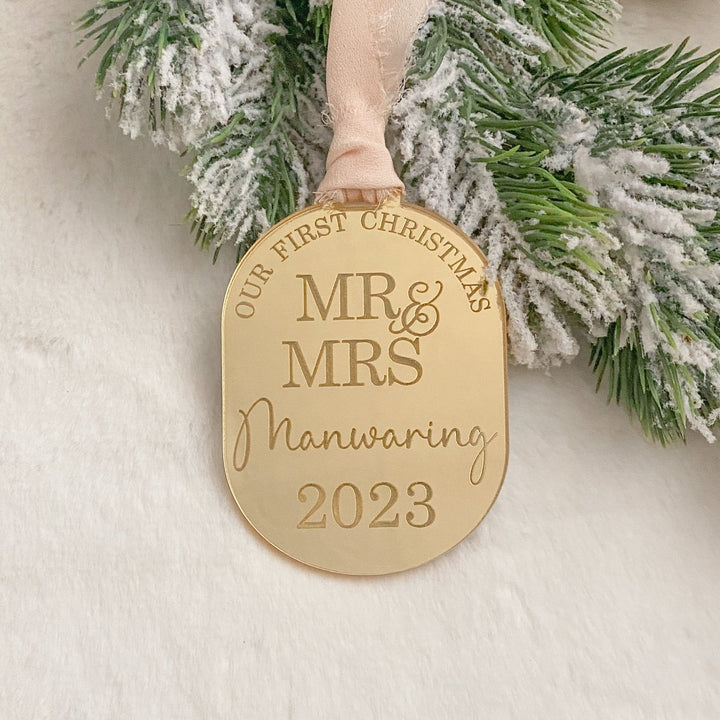 Our First Christmas Ornament for Newlyweds