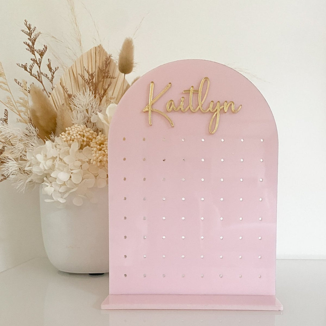 Personalised Acrylic Earring Holder