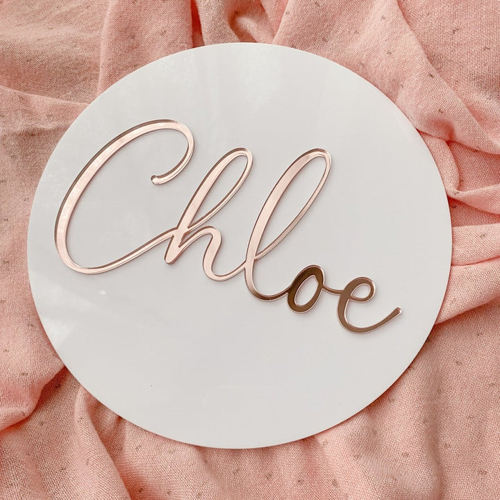 Personalised Acrylic Name Round