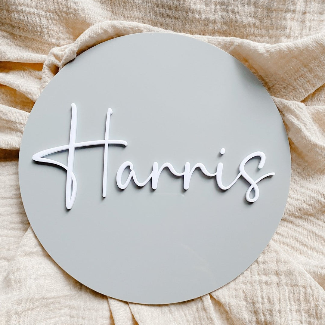 Personalised Acrylic Name Round