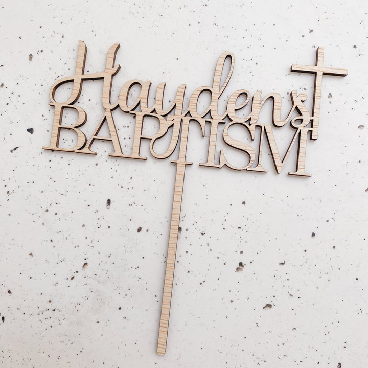 Personalised Baptism Cake Topper