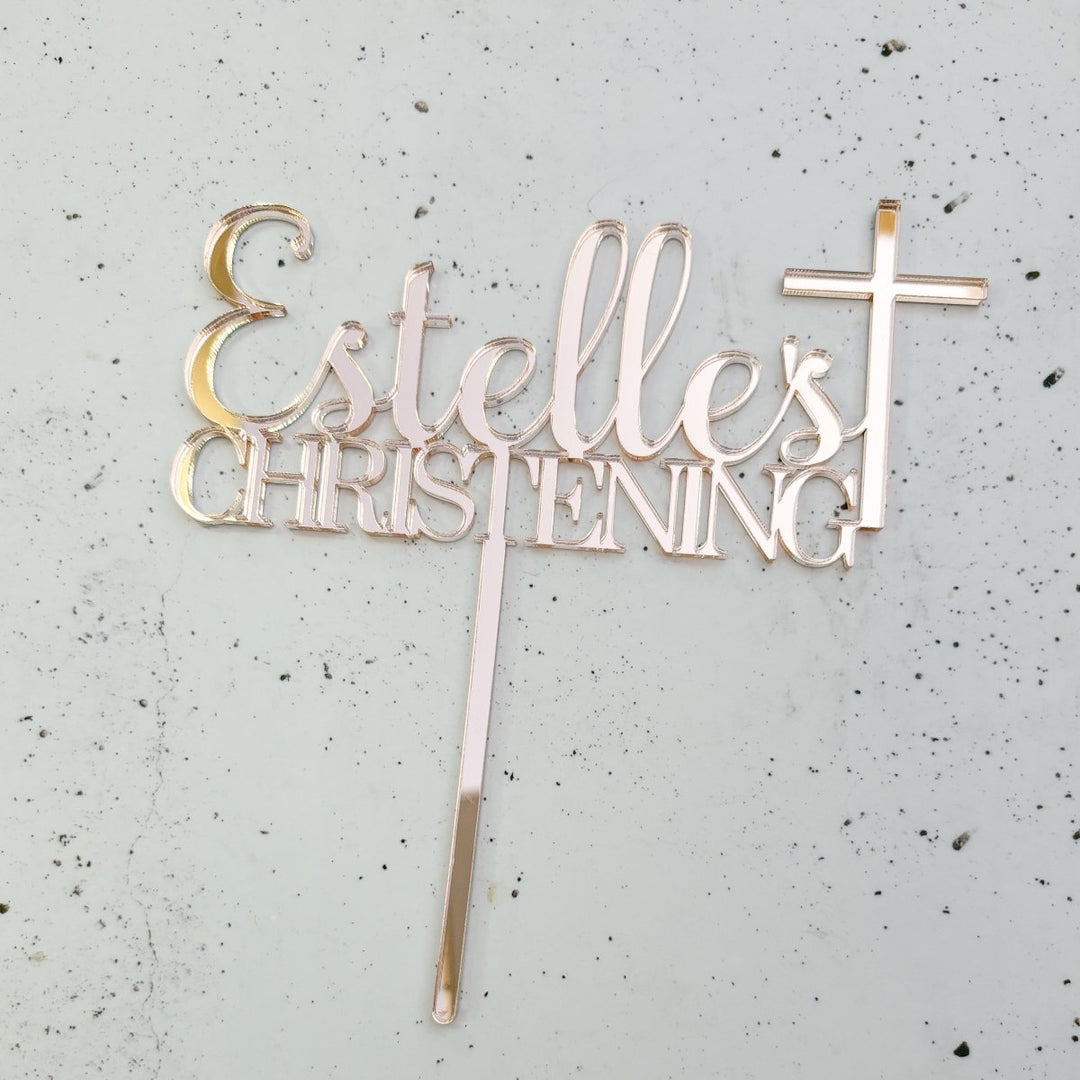 Personalised Baptism Cake Topper