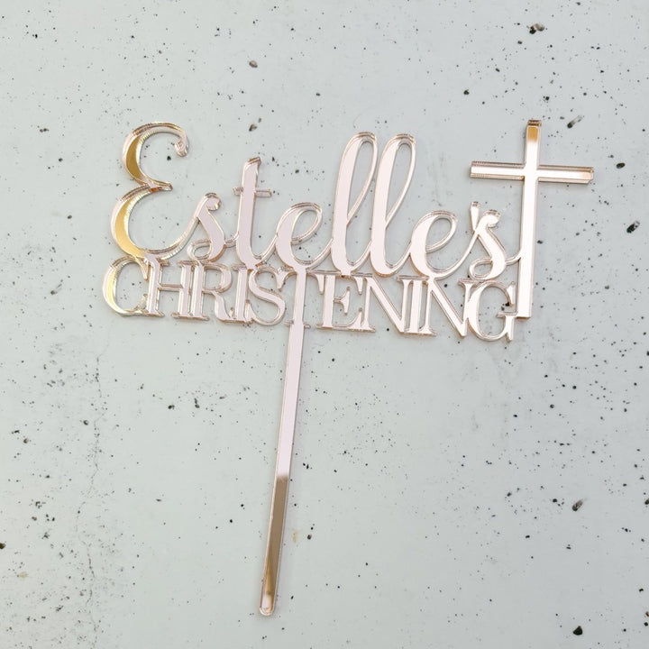 Personalised Baptism Cake Topper