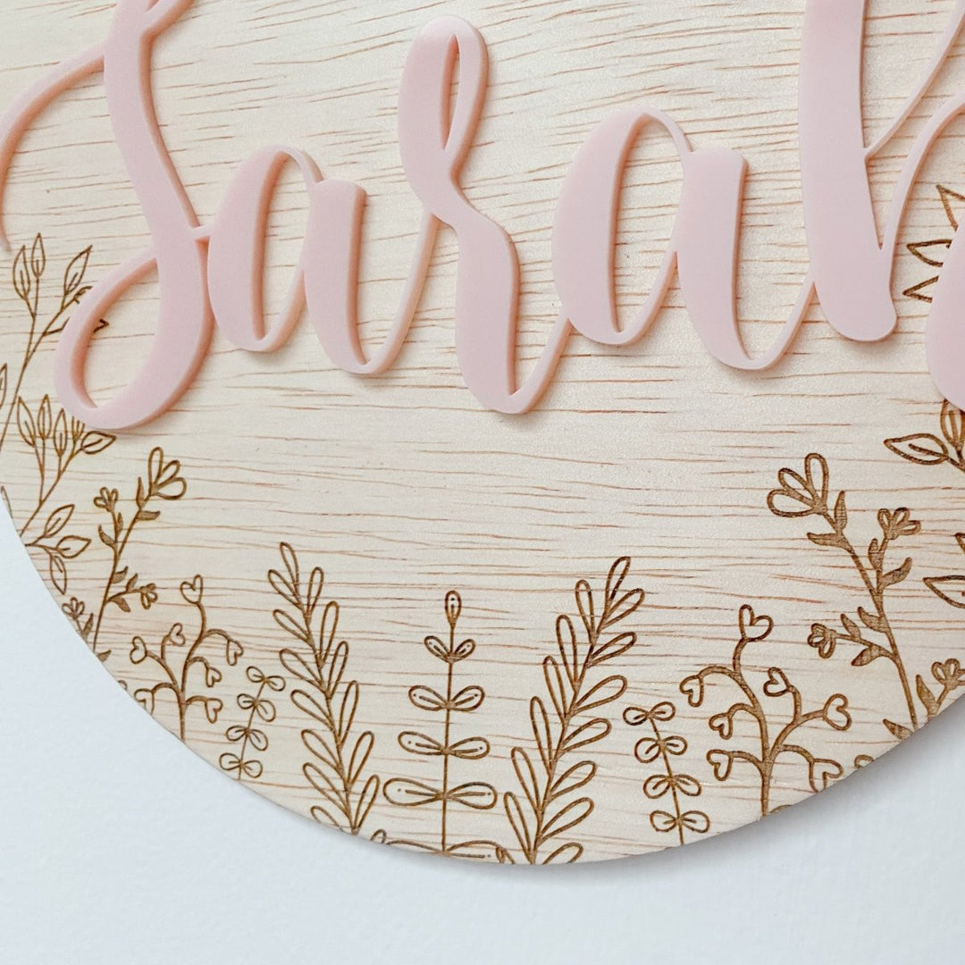 Personalised Botanical Name Plaque