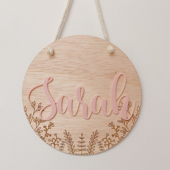 Personalised Botanical Name Plaque