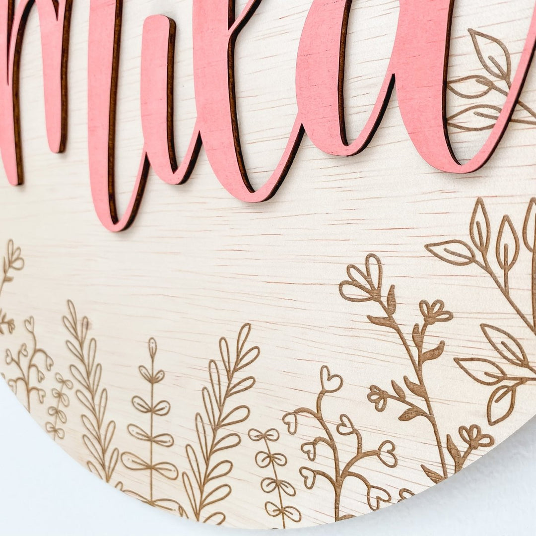 Personalised Botanical Name Plaque