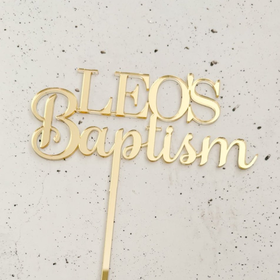 Personalised Christening Cake Topper