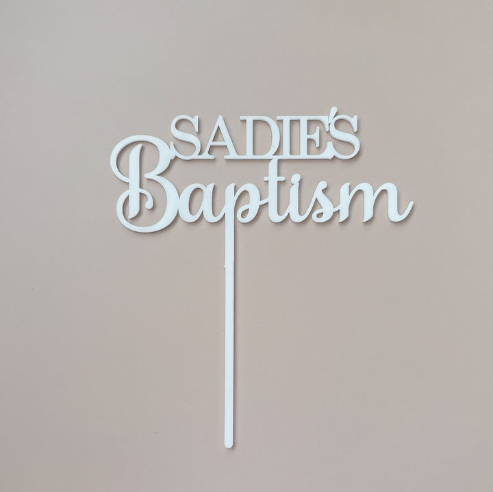 Personalised Christening Cake Topper