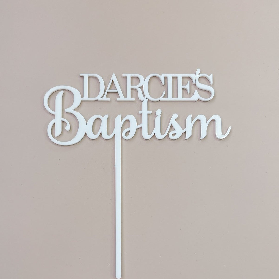 Personalised Christening Cake Topper