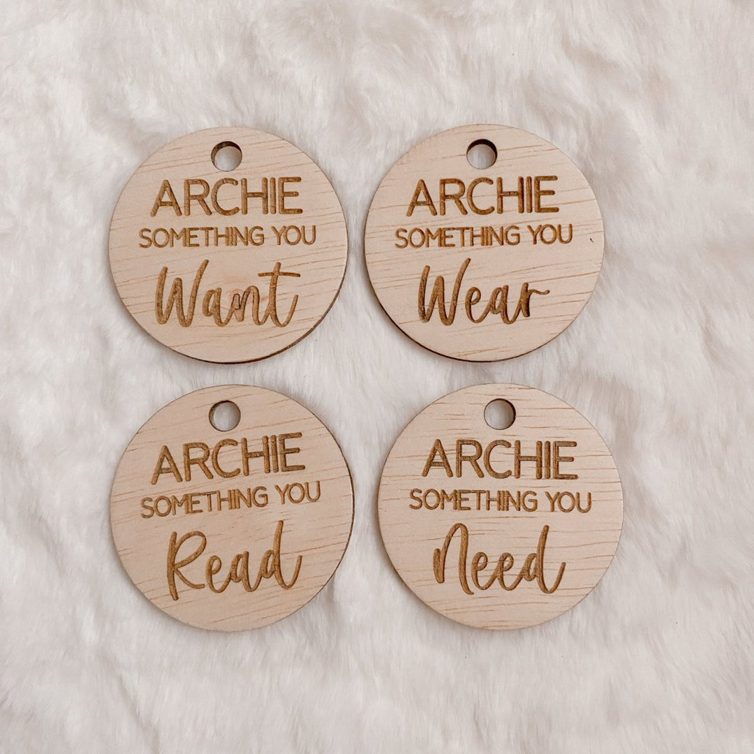 Personalised Christmas Gift Tags - Something you Need, Want, Wear & Read