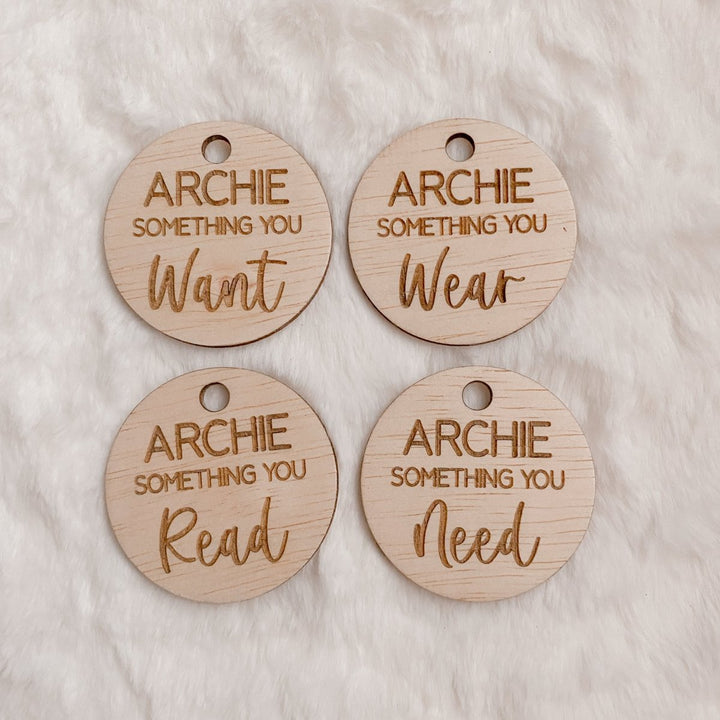 Personalised Christmas Gift Tags - Something you Need, Want, Wear & Read