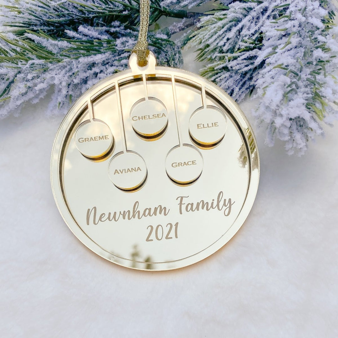 Personalised Family Christmas Tree Bauble