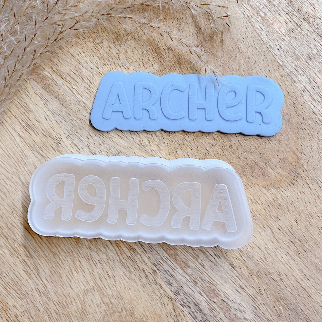 Personalised Fun Font Raised Cookie Stamp & Cutter