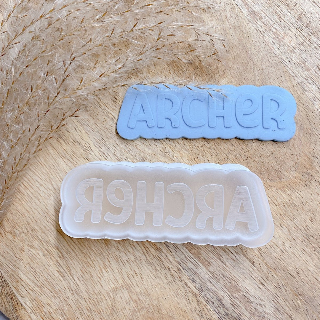 Personalised Fun Font Raised Cookie Stamp & Cutter