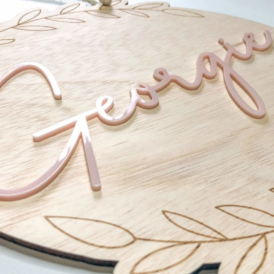 Customised name plaque for nursery decor or kids bedrrom - boy or girl