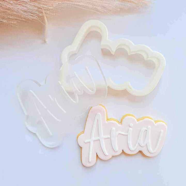 Personalised Name Script Fondant Cookie Cutter & Stamp