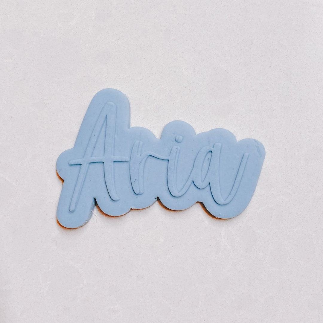 Personalised Name Script Fondant Cookie Cutter & Stamp