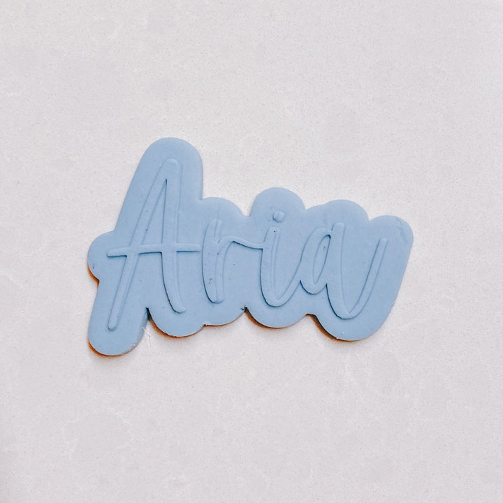 Personalised Name Script Fondant Cookie Cutter & Stamp