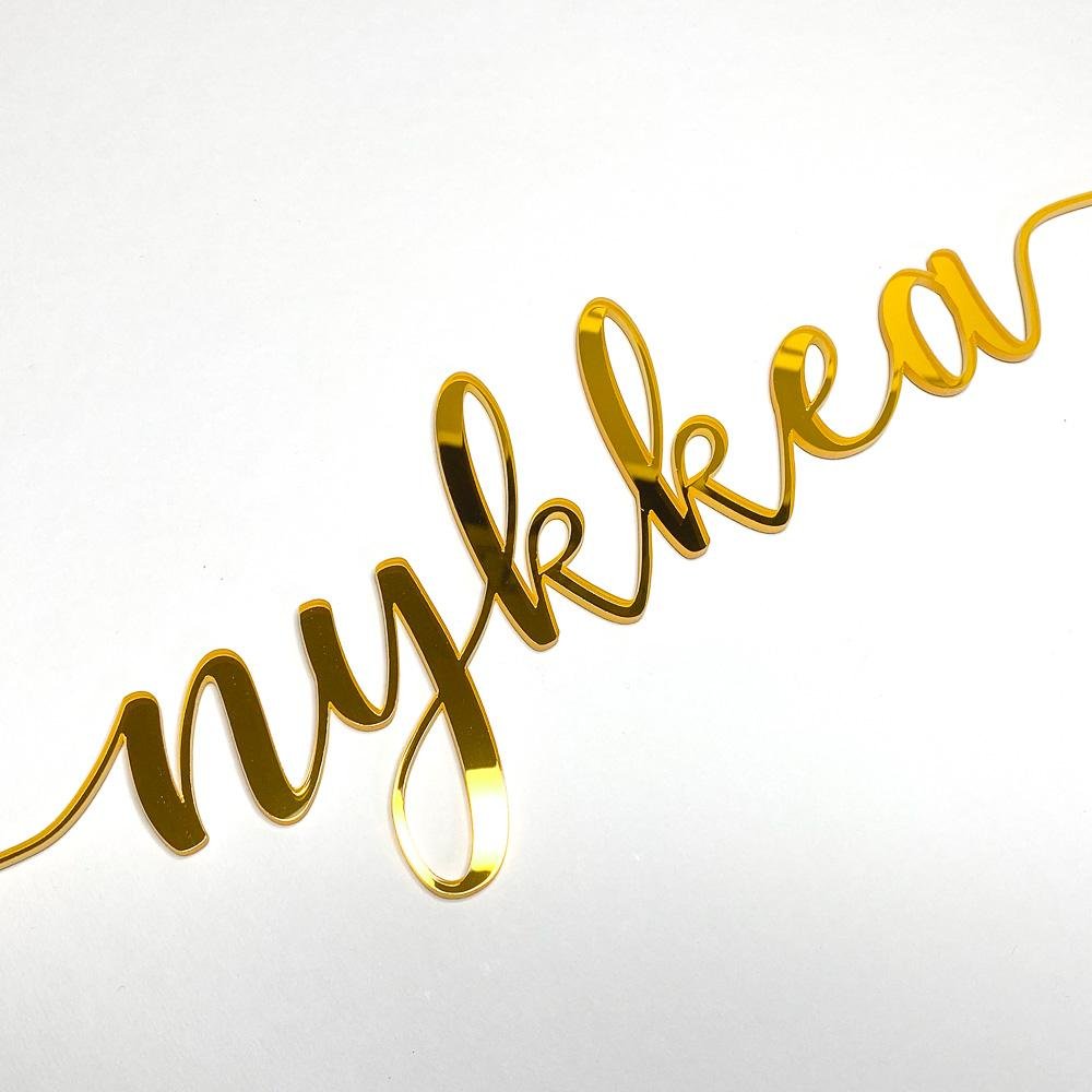 Name Wall Sign in stunning script font by Handy Little Labels