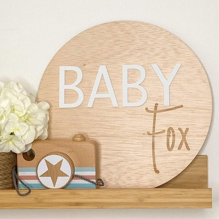 Personalised Nursery Wall Plaque - HandyLittleLabels - Baby Arrival - Baby Shower Gift - Birth Announcement