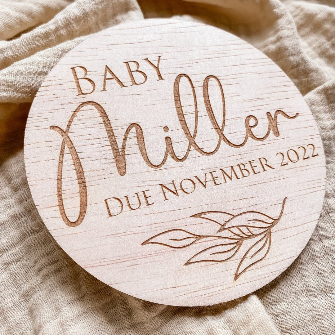 Personalised Pregnancy Announcement Disc