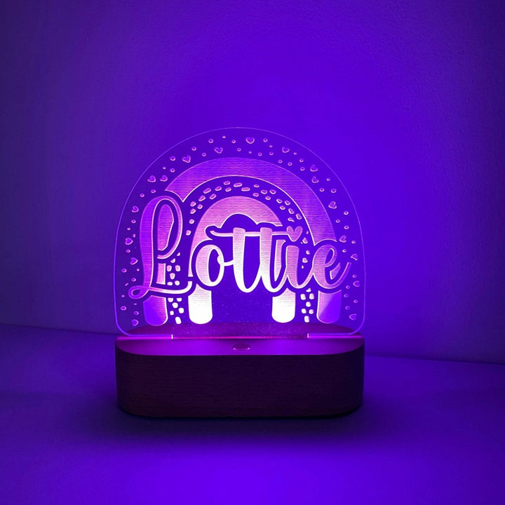 Kids room night light, with soft multicoloured LED lights for a soft glow