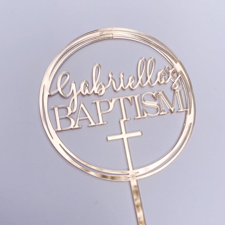 Personalised Religious Cross Cake Topper