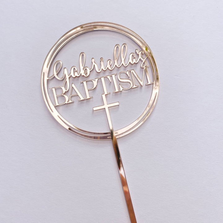 Personalised Religious Cross Cake Topper