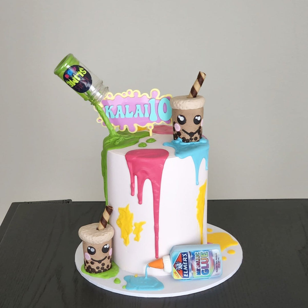 Personalised Slime Party Cake Topper