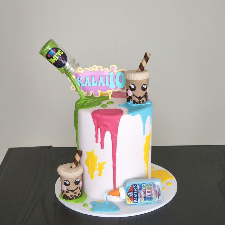 Personalised Slime Party Cake Topper