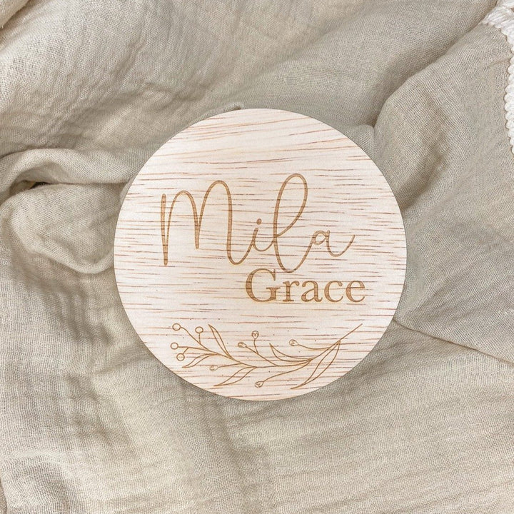 New Baby Arrival Name Disc for Hospital Pictures