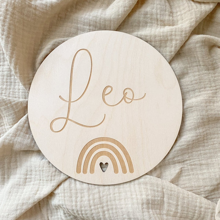 Personalised Wooden Birth Plaque | New Baby Arrival Announcement