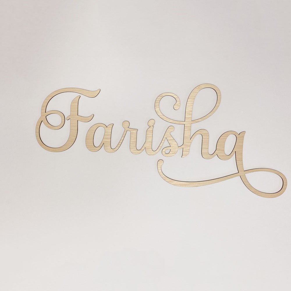 Personalised Wooden Scriptive Name for Bedroom or Nursery Wall